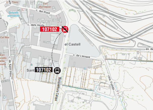 Plànol il·lustratiu. La informació mostrada al plànol es troba descrita al text d'aquesta pàgina.