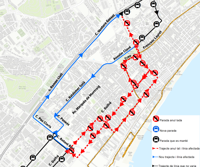 Plànol il·lustratiu. La informació mostrada al plànol es troba descrita al text d'aquesta pàgina.
