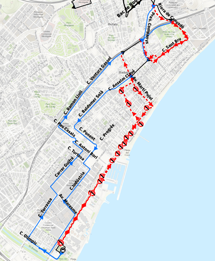 Plànol il·lustratiu. La informació mostrada al plànol es troba descrita al text d'aquesta pàgina.
