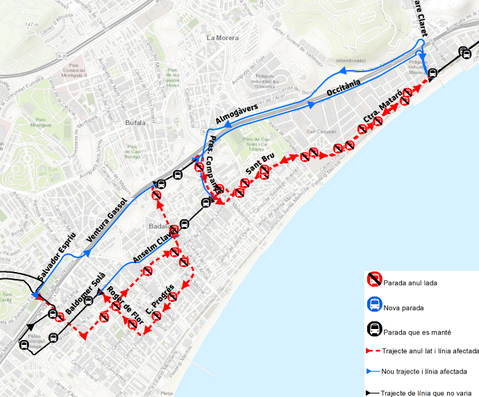 Plànol il·lustratiu. La informació mostrada al plànol es troba descrita al text d'aquesta pàgina.