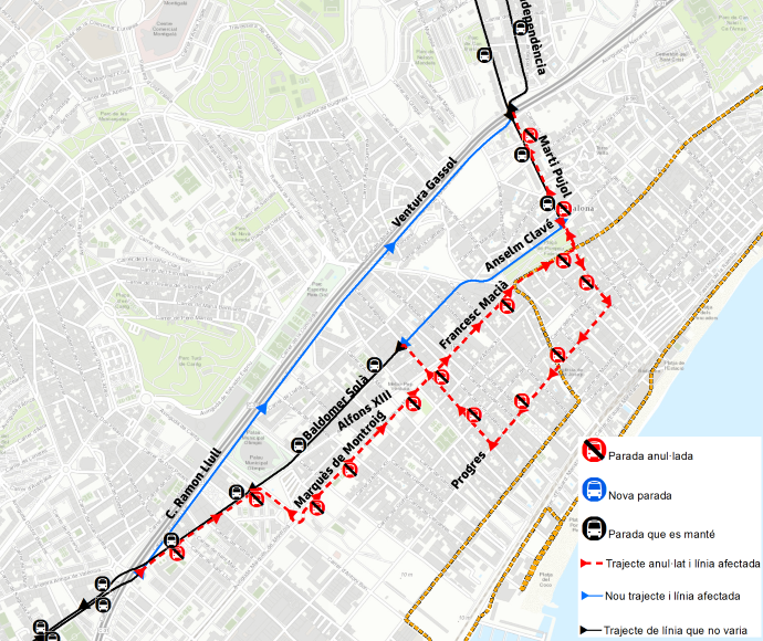 Plànol il·lustratiu. La informació mostrada al plànol es troba descrita al text d'aquesta pàgina.
