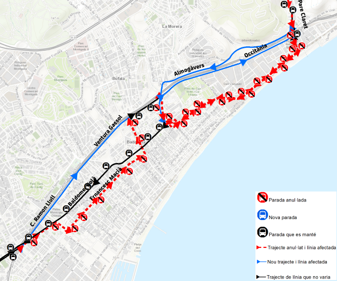 Plànol il·lustratiu. La informació mostrada al plànol es troba descrita al text d'aquesta pàgina.