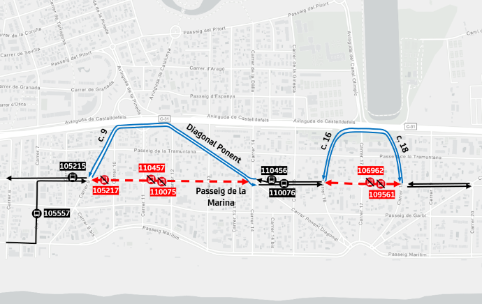 Plànol il·lustratiu. La informació mostrada al plànol es troba descrita al text d'aquesta pàgina.