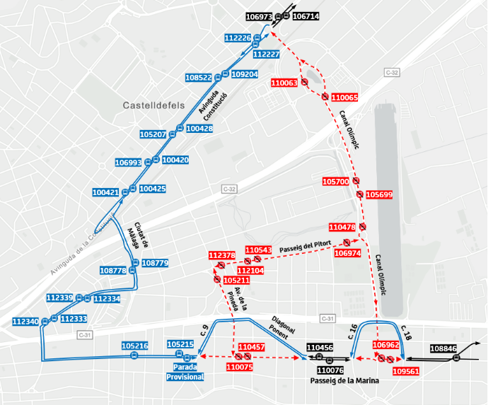 Plànol il·lustratiu. La informació mostrada al plànol es troba descrita al text d'aquesta pàgina.