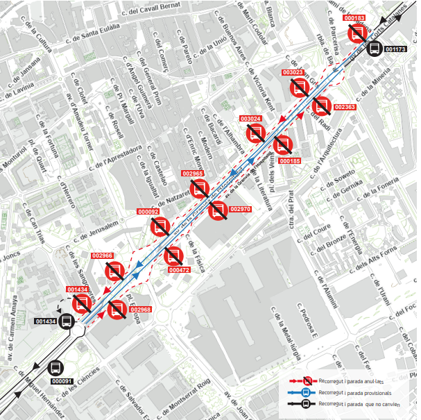 Plànol il·lustratiu. La informació mostrada al plànol es troba descrita al text d'aquesta pàgina.