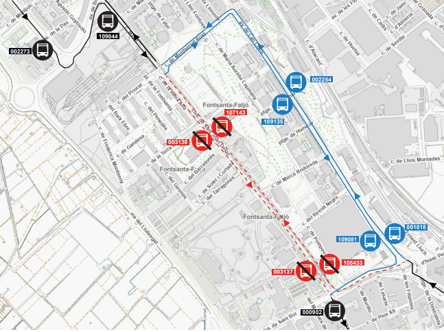 Plànol il·lustratiu. La informació mostrada al plànol es troba descrita al text d'aquesta pàgina.