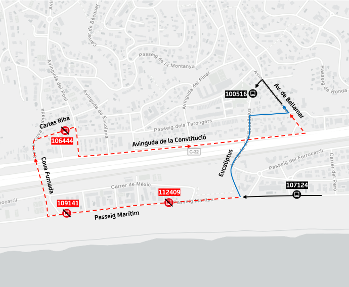 Plànol il·lustratiu. La informació mostrada al plànol es troba descrita al text d'aquesta pàgina.