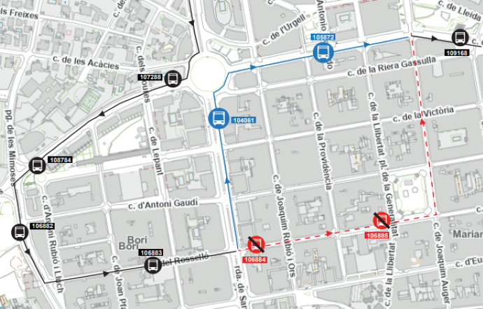 Plànol il·lustratiu. La informació mostrada al plànol es troba descrita al text d'aquesta pàgina.