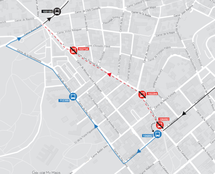 Plànol il·lustratiu. La informació mostrada al plànol es troba descrita al text d'aquesta pàgina.