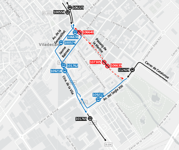 Plànol il·lustratiu. La informació mostrada al plànol es troba descrita al text d'aquesta pàgina.