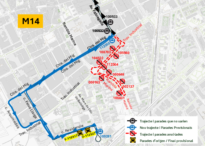 Plànol il·lustratiu. La informació mostrada al plànol es troba descrita al text d'aquesta pàgina.