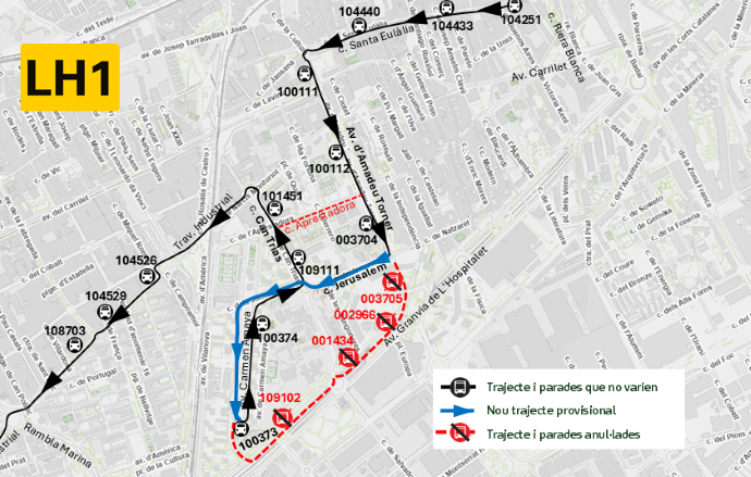 Plànol il·lustratiu. La informació mostrada al plànol es troba descrita al text d'aquesta pàgina.