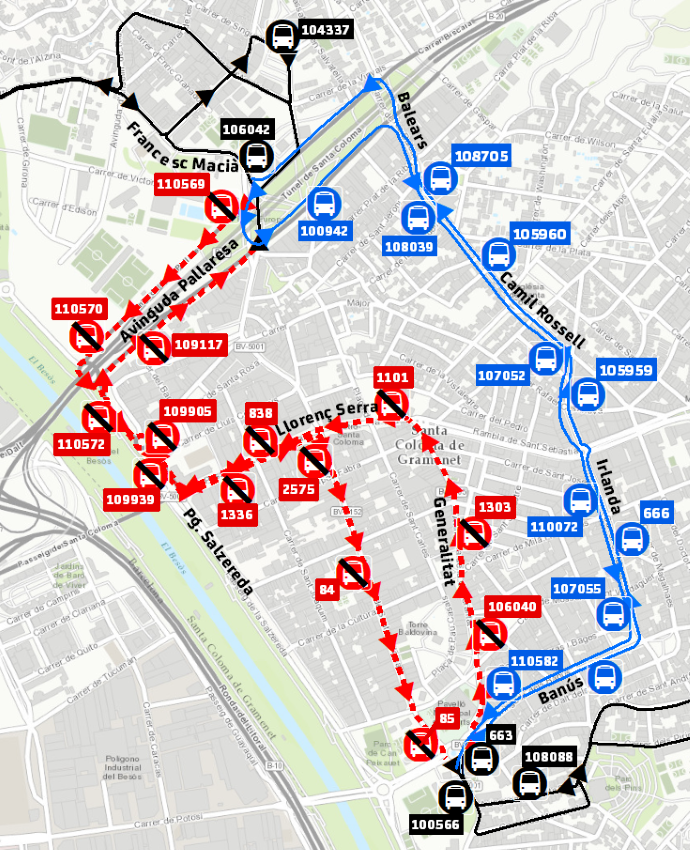 Plànol il·lustratiu. La informació mostrada al plànol es troba descrita al text d'aquesta pàgina.