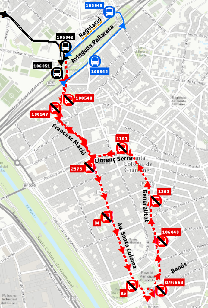 Plànol il·lustratiu. La informació mostrada al plànol es troba descrita al text d'aquesta pàgina.