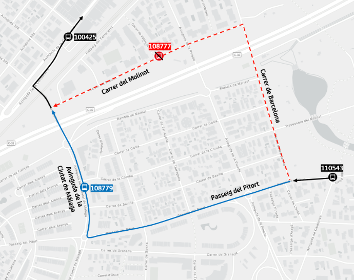 Plànol il·lustratiu. La informació mostrada al plànol es troba descrita al text d'aquesta pàgina.