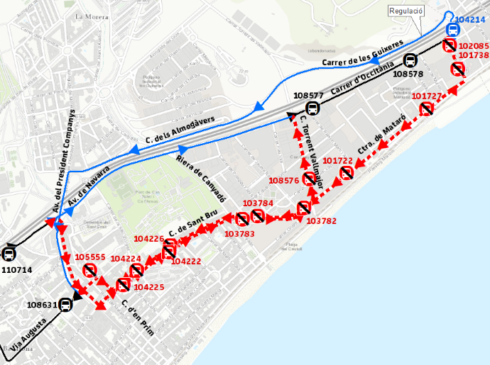 Plànol il·lustratiu. La informació mostrada al plànol es troba descrita al text d'aquesta pàgina.