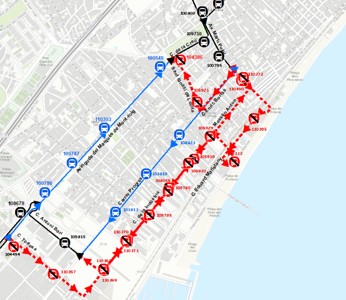 Plànol il·lustratiu. La informació mostrada al plànol es troba descrita al text d'aquesta pàgina.