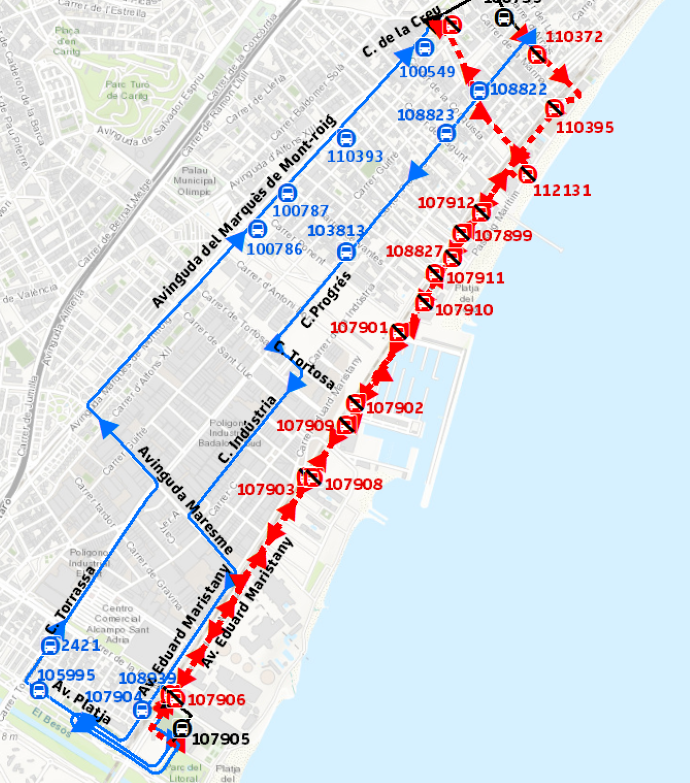 Plànol il·lustratiu. La informació mostrada al plànol es troba descrita al text d'aquesta pàgina.