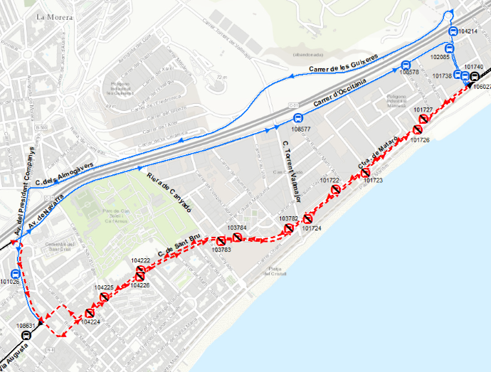Plànol il·lustratiu. La informació mostrada al plànol es troba descrita al text d'aquesta pàgina.