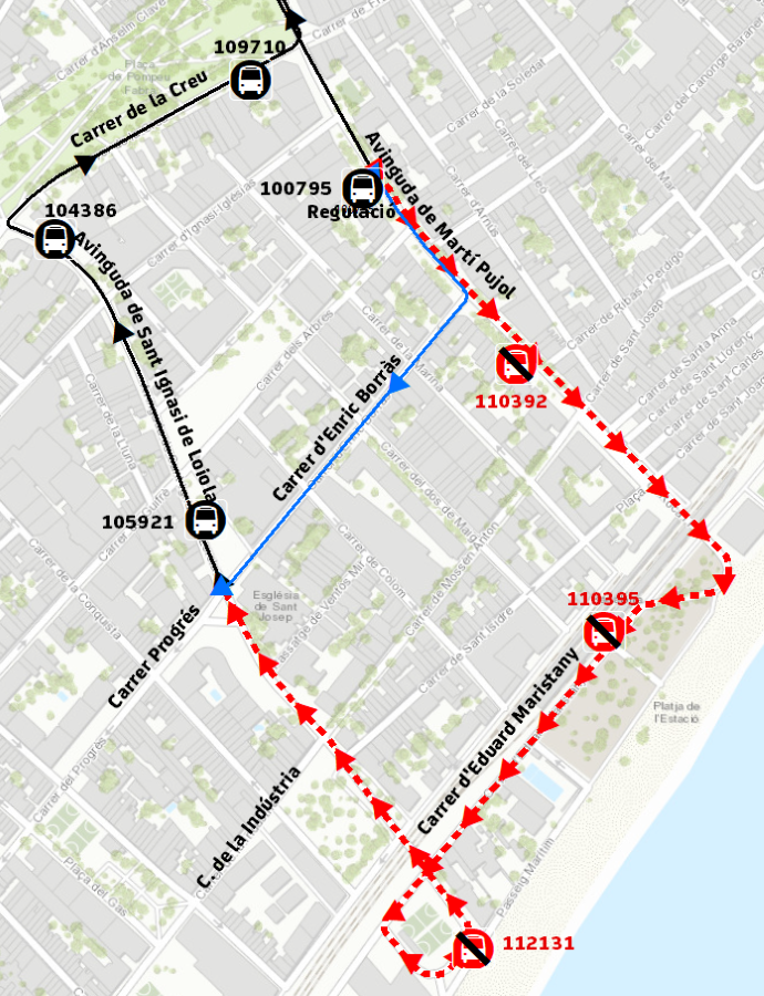 Plànol il·lustratiu. La informació mostrada al plànol es troba descrita al text d'aquesta pàgina.