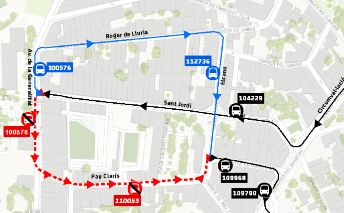 Plànol il·lustratiu. La informació mostrada al plànol es troba descrita al text d'aquesta pàgina.