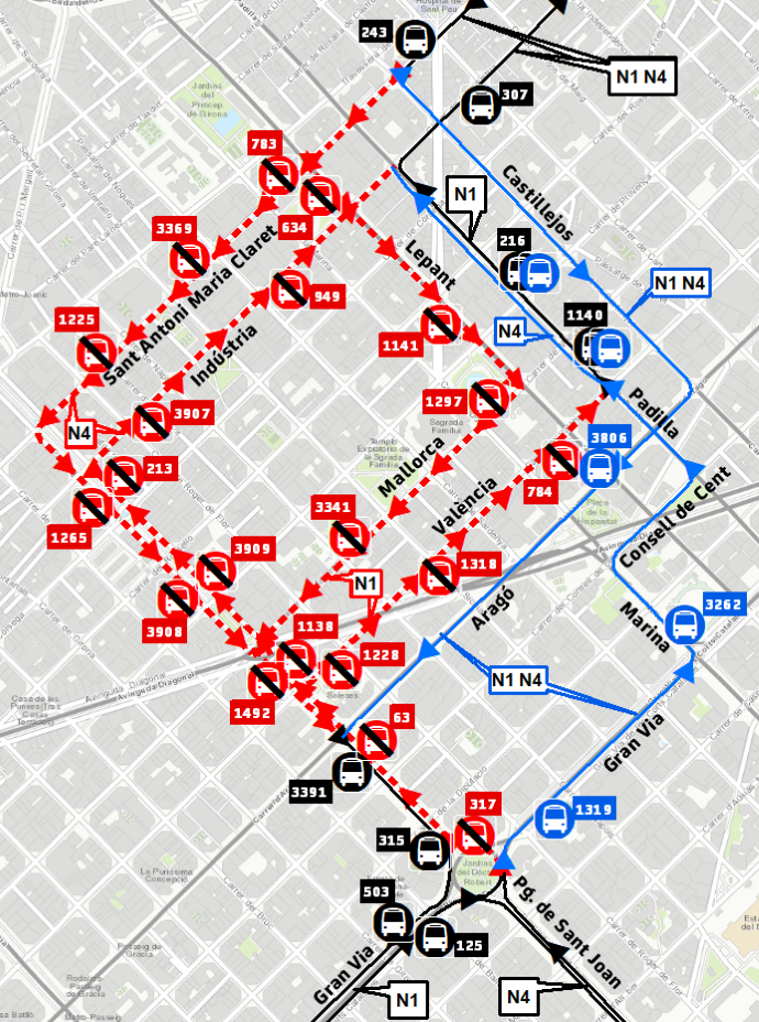 Plànol il·lustratiu. La informació mostrada al plànol es troba descrita al text d'aquesta pàgina.