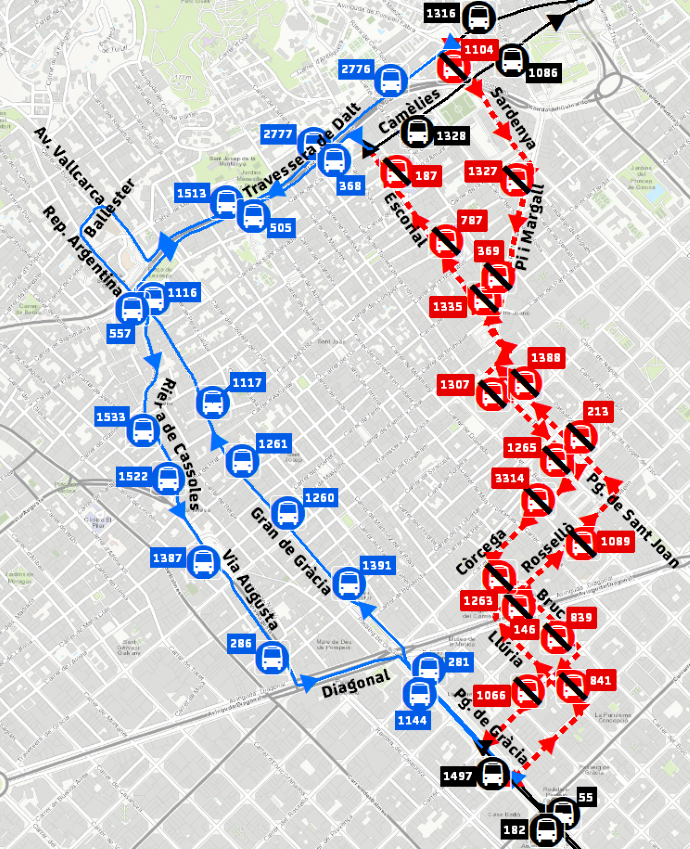 Plànol il·lustratiu. La informació mostrada al plànol es troba descrita al text d'aquesta pàgina.