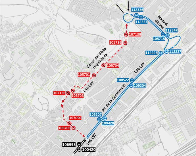 Plànol il·lustratiu. La informació mostrada al plànol es troba descrita al text d'aquesta pàgina.