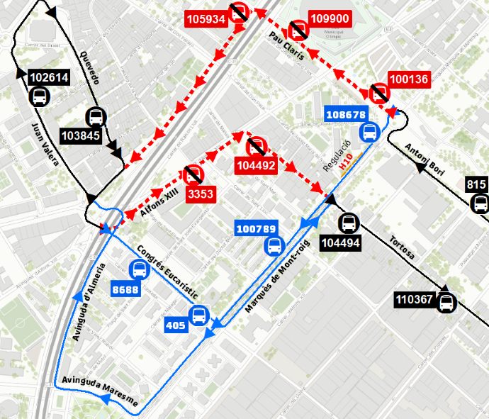 Plànol il·lustratiu. La informació mostrada al plànol es troba descrita al text d'aquesta pàgina.