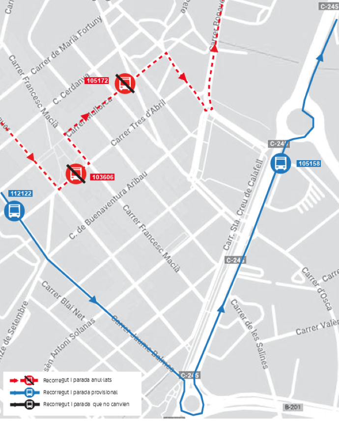 Plànol il·lustratiu. La informació mostrada al plànol es troba descrita al text d'aquesta pàgina.
