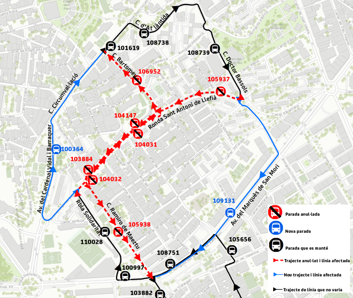 Plànol il·lustratiu. La informació mostrada al plànol es troba descrita al text d'aquesta pàgina.