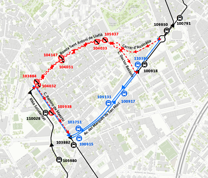 Plànol il·lustratiu. La informació mostrada al plànol es troba descrita al text d'aquesta pàgina.