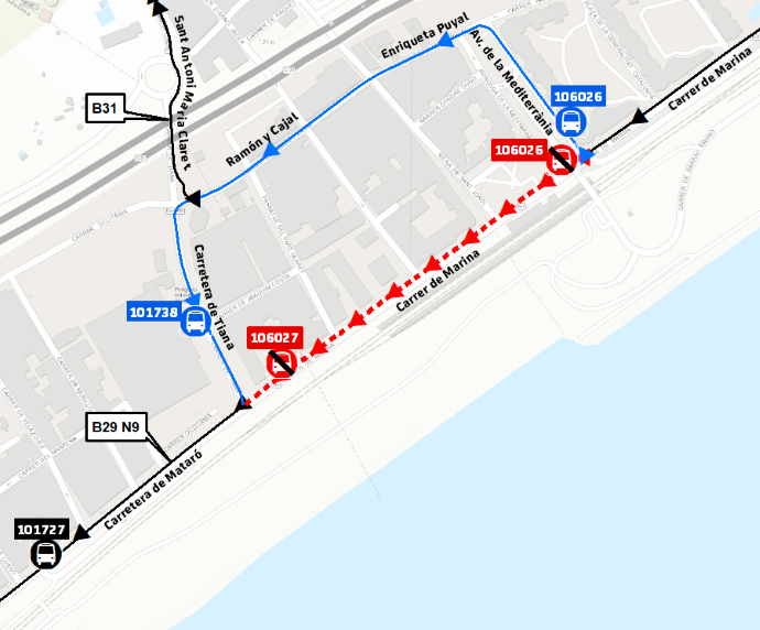 Plànol il·lustratiu. La informació mostrada al plànol es troba descrita al text d'aquesta pàgina.