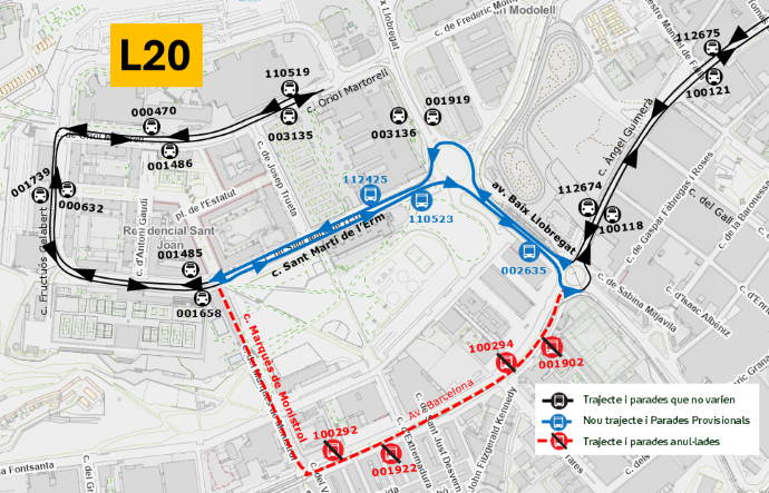 Plànol il·lustratiu. La informació mostrada al plànol es troba descrita al text d'aquesta pàgina.