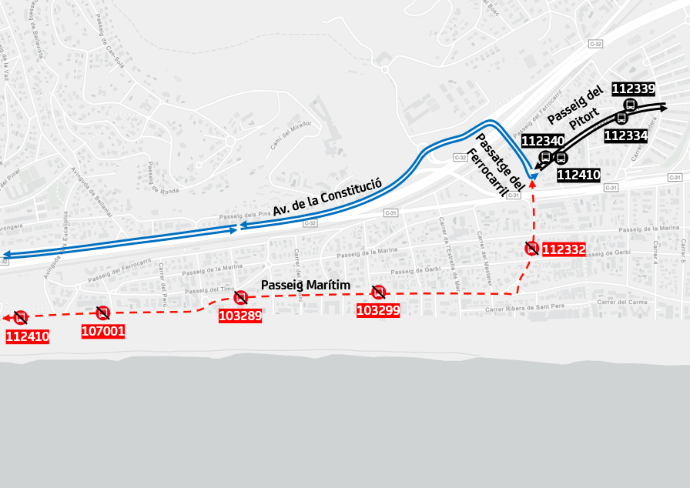 Plànol il·lustratiu. La informació mostrada al plànol es troba descrita al text d'aquesta pàgina.