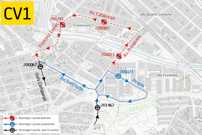 Plànol il·lustratiu. La informació mostrada al plànol es troba descrita al text d'aquesta pàgina.