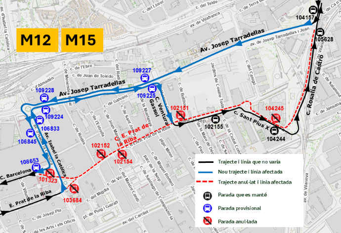 Plànol il·lustratiu. La informació mostrada al plànol es troba descrita al text d'aquesta pàgina.