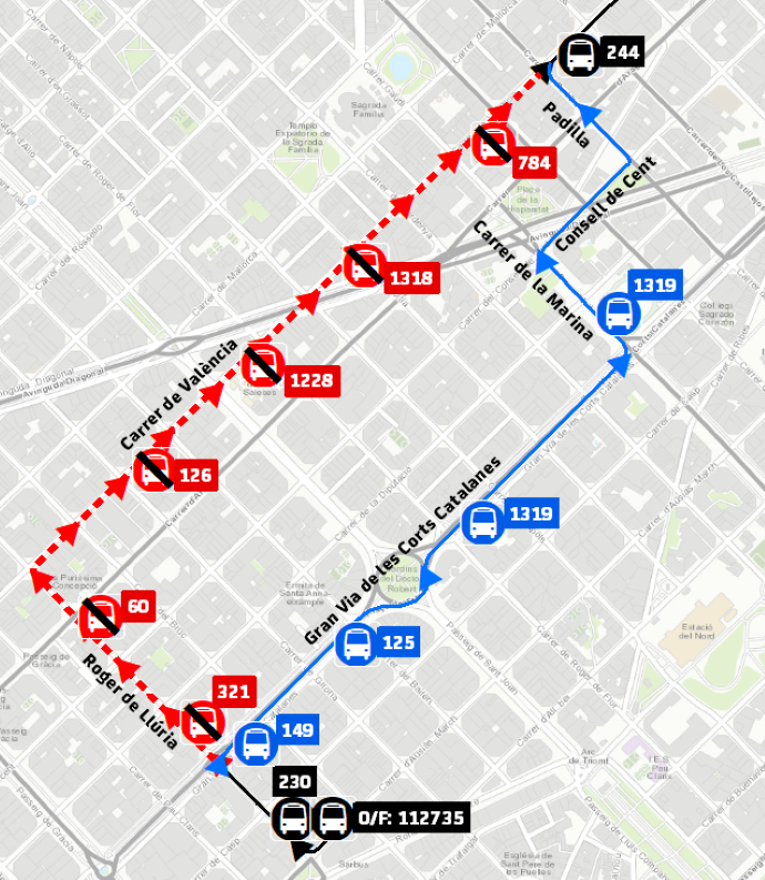 Plànol il·lustratiu. La informació mostrada al plànol es troba descrita al text d'aquesta pàgina.