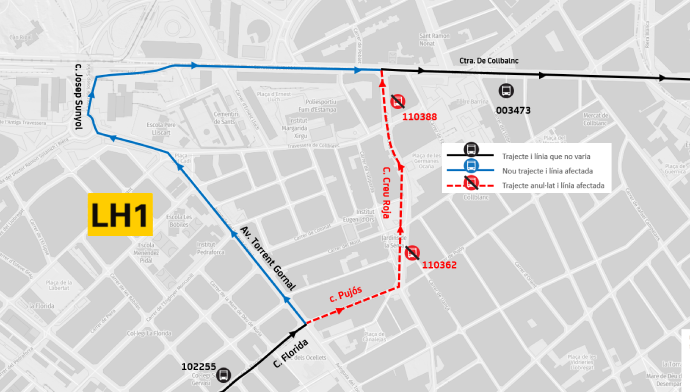 Plànol il·lustratiu. La informació mostrada al plànol es troba descrita al text d'aquesta pàgina.