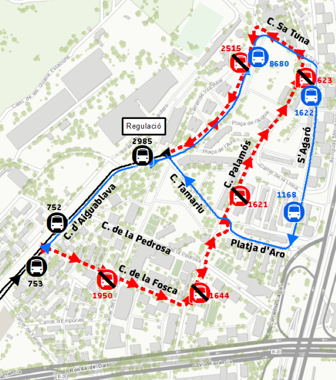 Plànol il·lustratiu. La informació mostrada al plànol es troba descrita al text d'aquesta pàgina.