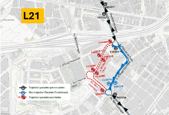 Plànol il·lustratiu. La informació mostrada al plànol es troba descrita al text d'aquesta pàgina.