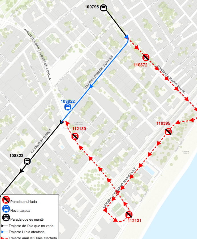 Plànol il·lustratiu. La informació mostrada al plànol es troba descrita al text d'aquesta pàgina.