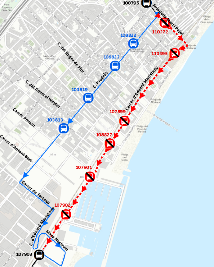 Plànol il·lustratiu. La informació mostrada al plànol es troba descrita al text d'aquesta pàgina.