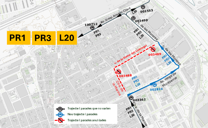 Plànol il·lustratiu. La informació mostrada al plànol es troba descrita al text d'aquesta pàgina.