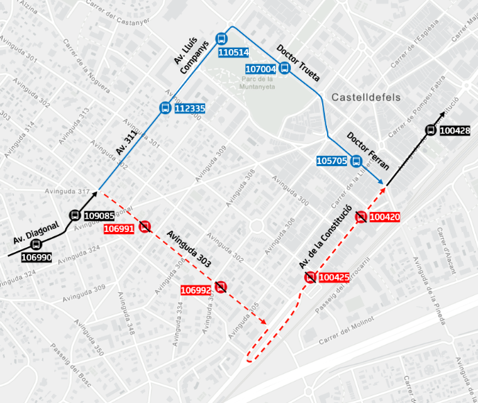 Plànol il·lustratiu. La informació mostrada al plànol es troba descrita al text d'aquesta pàgina.