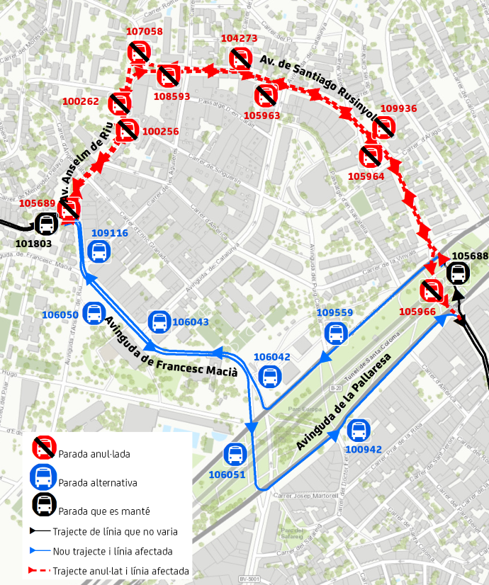 Plànol il·lustratiu. La informació mostrada al plànol es troba descrita al text d'aquesta pàgina.