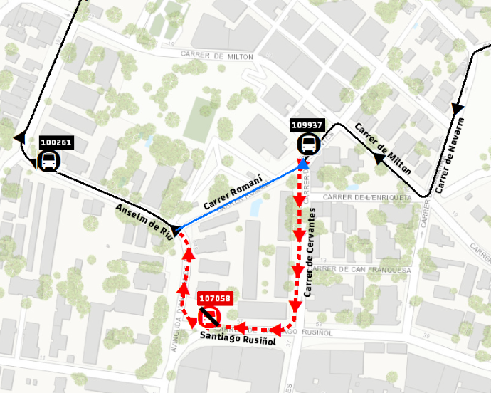 Plànol il·lustratiu. La informació mostrada al plànol es troba descrita al text d'aquesta pàgina.