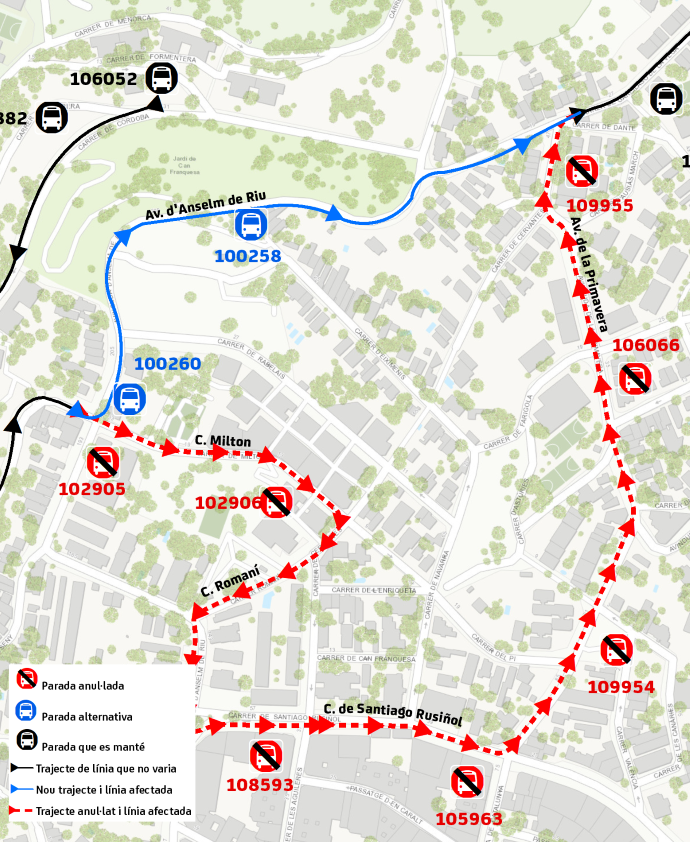 Plànol il·lustratiu. La informació mostrada al plànol es troba descrita al text d'aquesta pàgina.