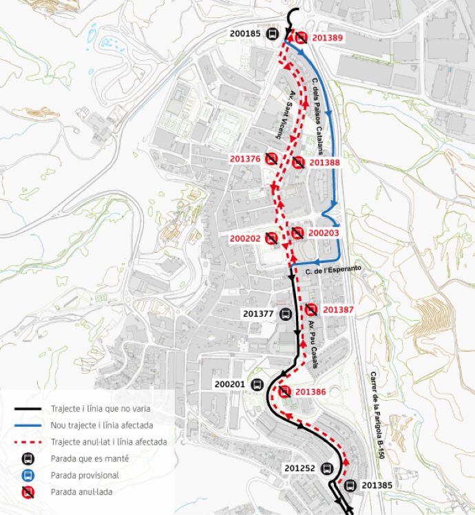 Plànol il·lustratiu. La informació mostrada al plànol es troba descrita al text d'aquesta pàgina.