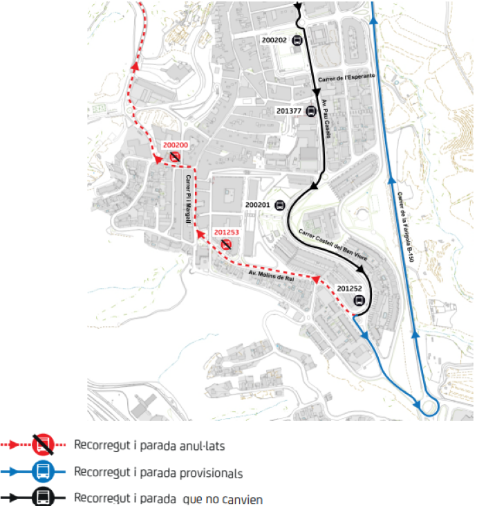 Plànol il·lustratiu. La informació mostrada al plànol es troba descrita al text d'aquesta pàgina.